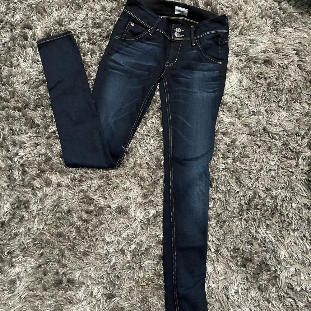 Hudson Collins skinny jeans dark blue denim sz 24
